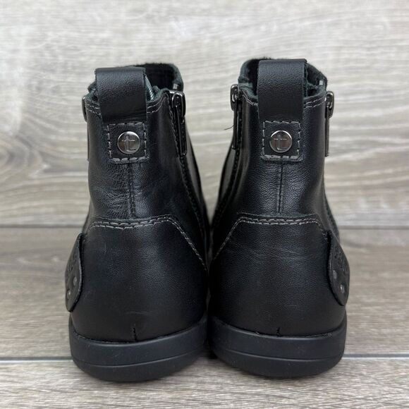 Taos Select Women’s Sz 6 Black Leather Double Side-Zip Pull On Ankle Boots - Picture 4 of 12